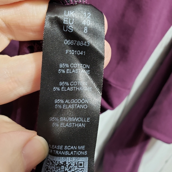 ASOS Plum Purple Off The Shoulder Bodycon Size 8 - Picture 5 of 6